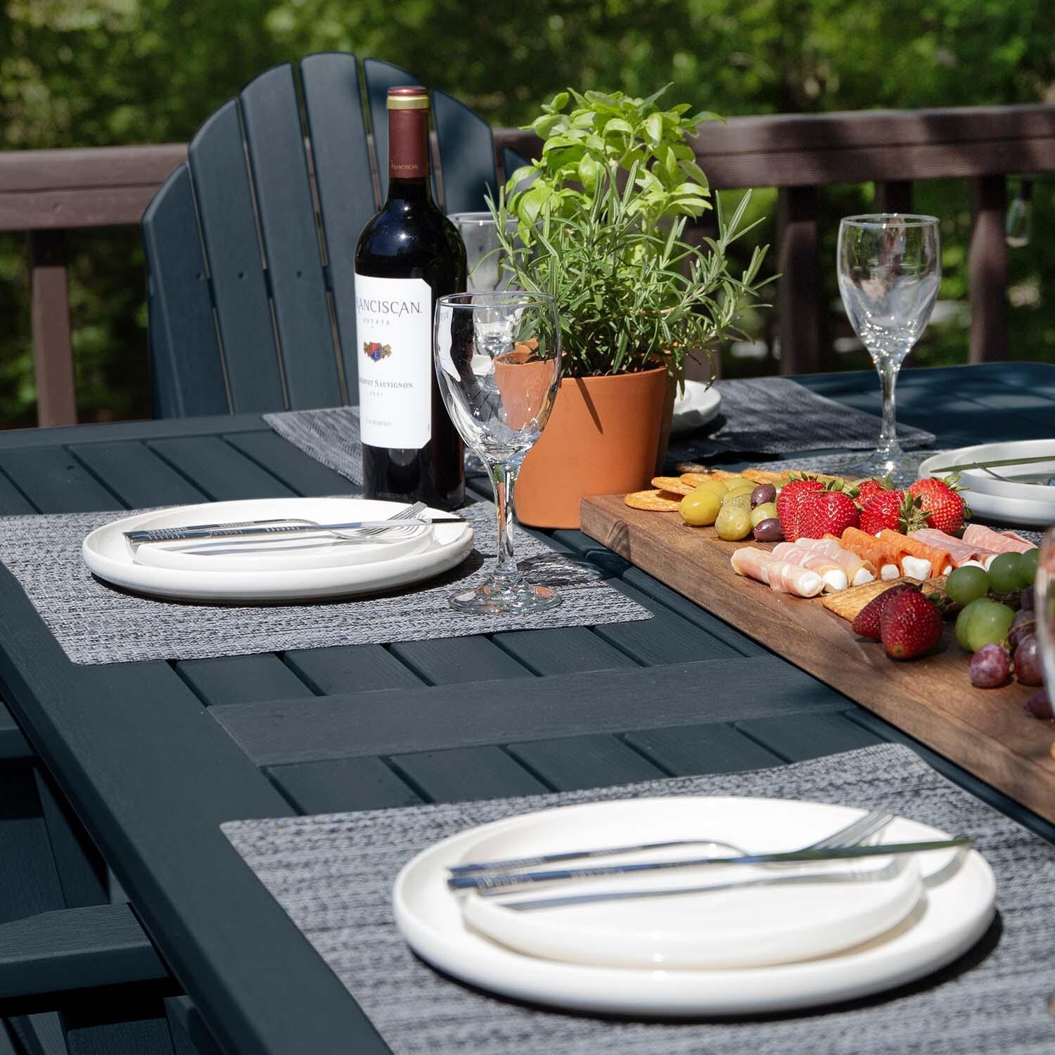 Dream Bay 7 Pc Rectangular Dining Set in Federal Blue By Lakeview Outdoor Designs - Detail thumbnail