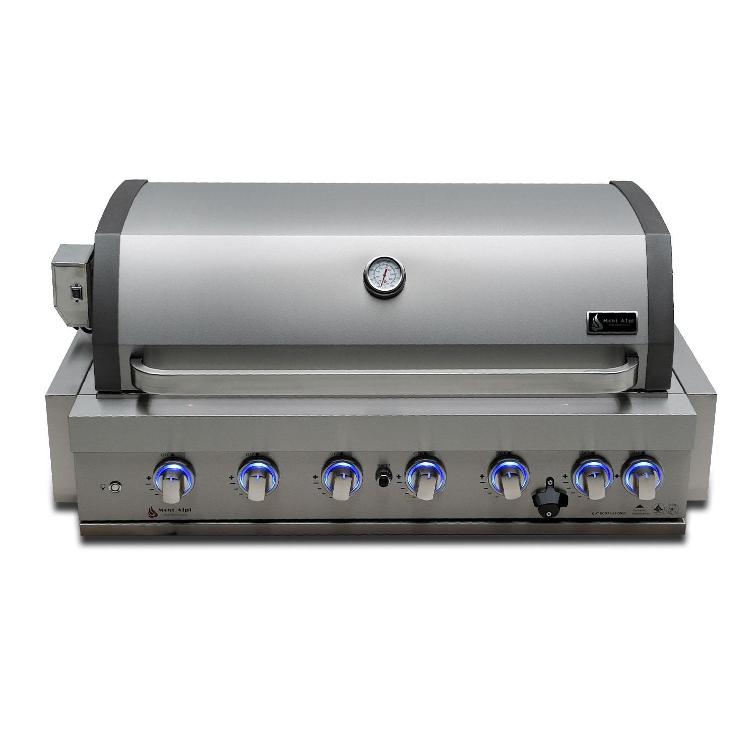 Mont Alpi 805 44-in 6 Burner Built-In Propane Grill w/ Rotisserie - MABi805