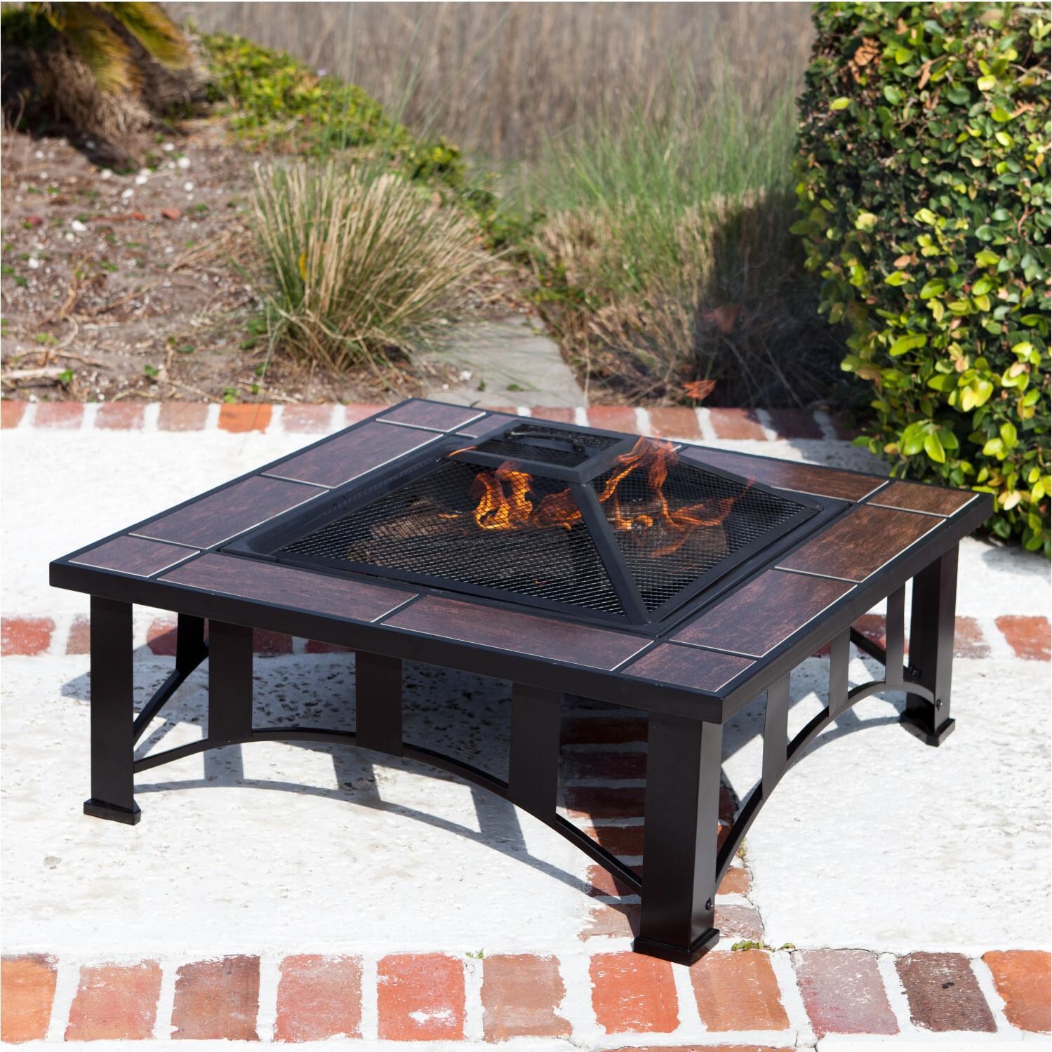 Fire Sense Tuscan Tile 23-Inch Wood-Burning Fire Pit - 60243