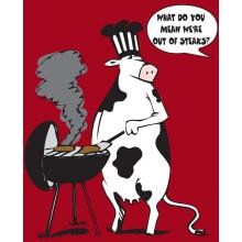 Attitude Aprons Cow BBQ Apron image