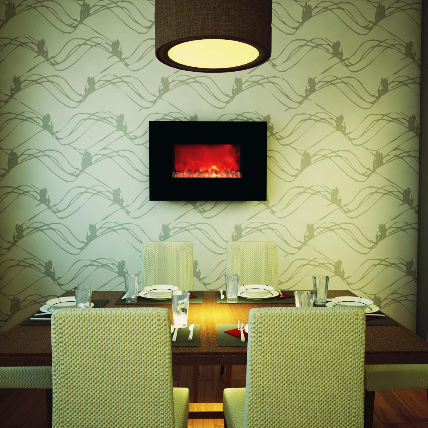 HomComfort 38-Inch Wall Mount Electric Fireplace - EWH38 thumbnail