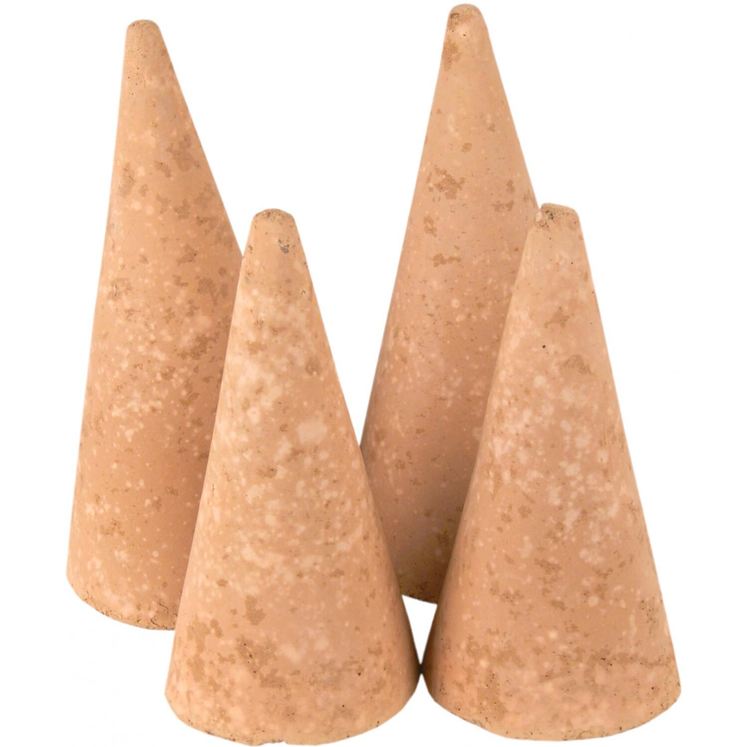 Peterson Gas Logs Decorative Geo Shapes Terracotta Cone Set - Set Of 4 thumbnail