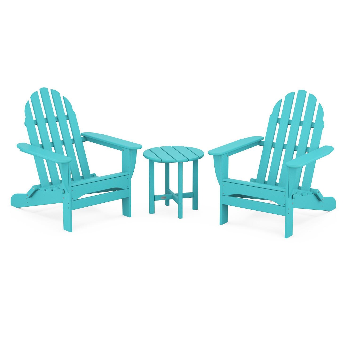 POLYWOOD PWS214-1-AR Classic Folding Adirondack 3-Piece Set - Full Set thumbnail