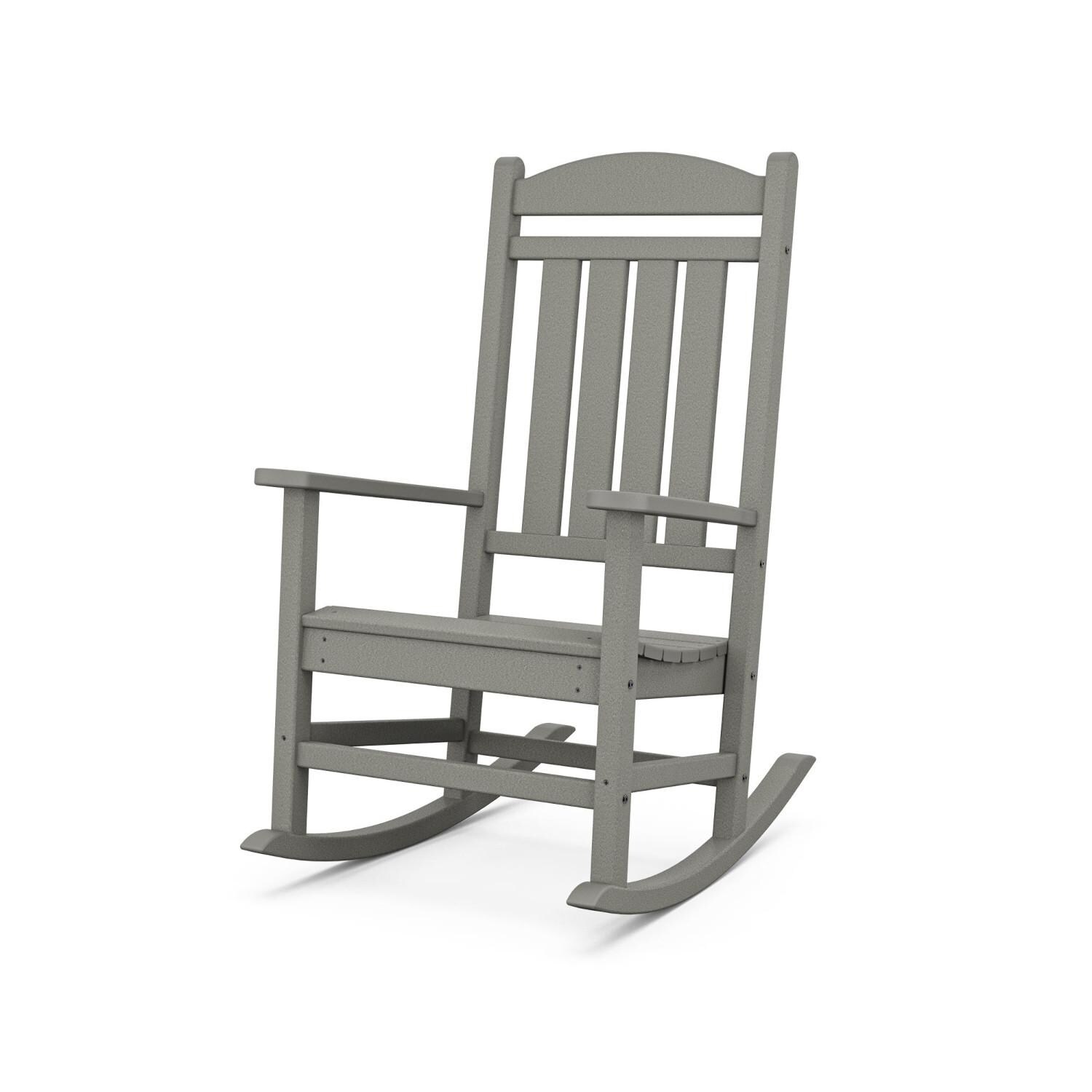 POLYWOOD Slate Grey Presidential Rocking Chair - Front View thumbnail