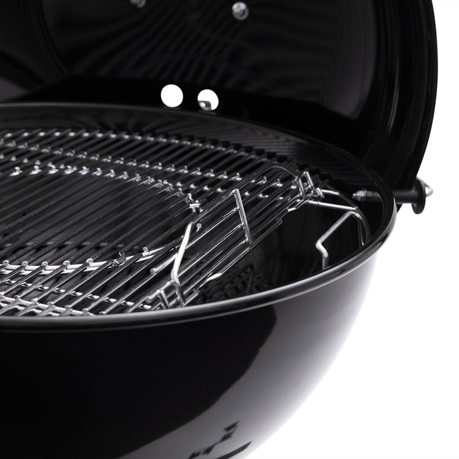 Weber 1500064 Master Touch 26-Inch Charcoal Grill With Gourmet BBQ System Cooking Grate in Black - Charcoal Right Insert - White Background thumbnail