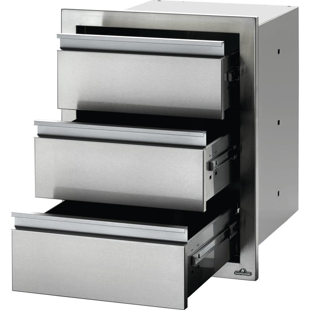 Napoleon - BI-1824-3DR - 18-Inch Triple Drawer - Open thumbnail