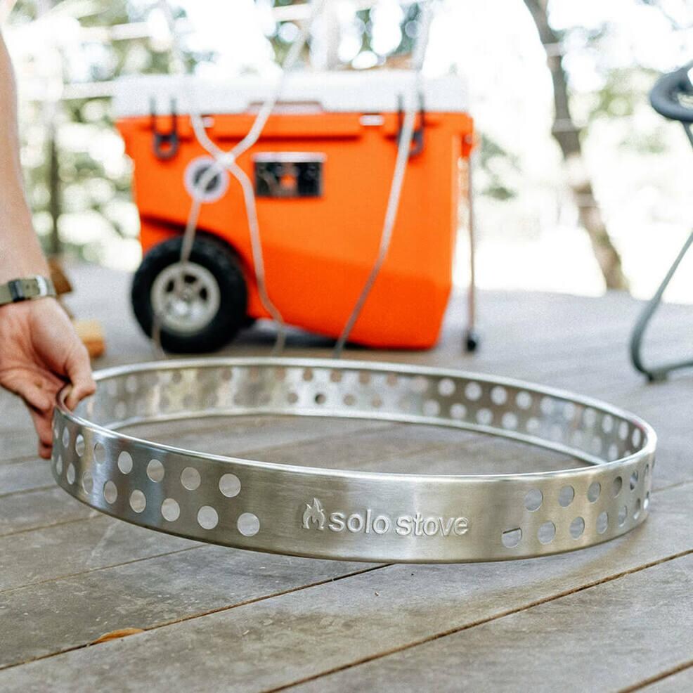 Solo Stove YUK-STAND-27 Yukon 27-Inch Stand - Placing Stand on Deck thumbnail