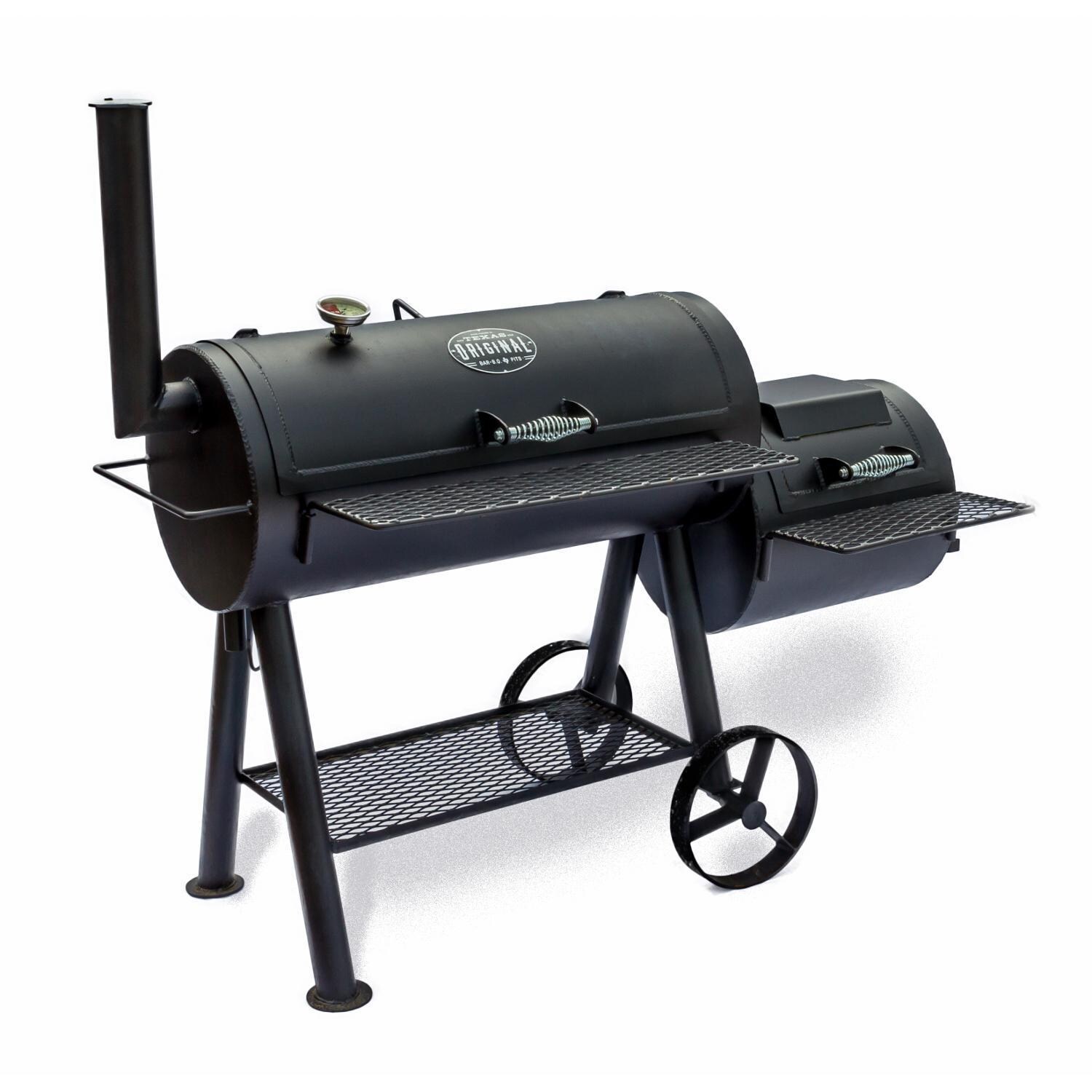 Texas Original Pits Luling 16x36x18 Single Lid Offset Smoker - GFB-163616-SL image