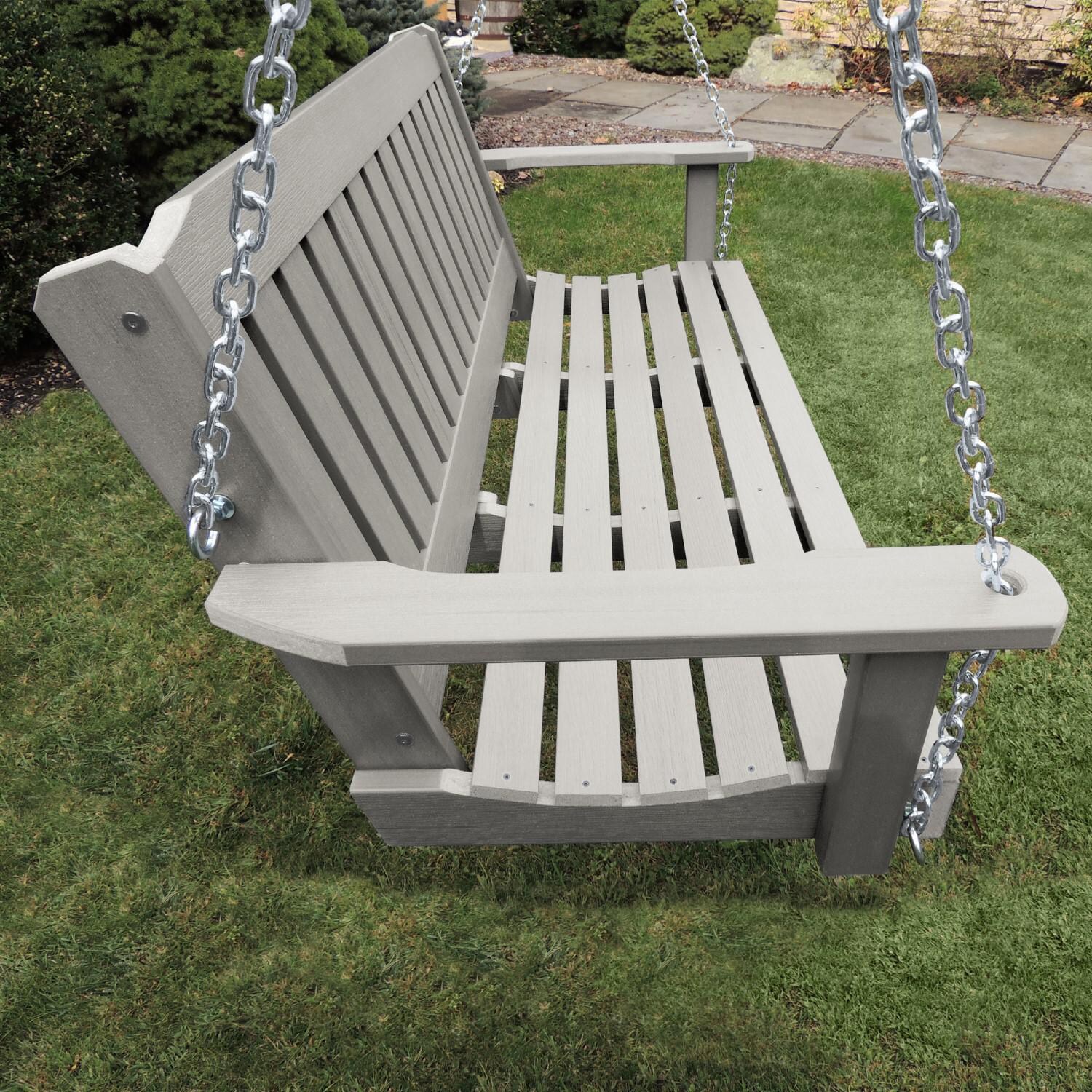 Lakeview Outdoor Deigns Hart Lane 5-Foot Porch Swing - Harbor Gray - Side thumbnail
