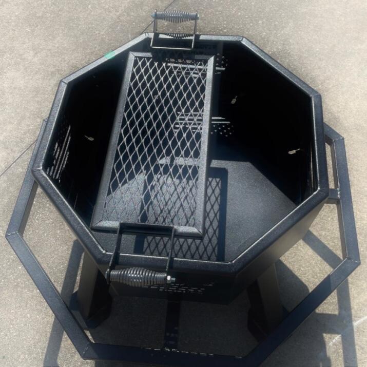 Old Country BBQ Pits FP-OCT 28-USA 28-Inch USA Wood Burning Fire Pit - Top View thumbnail