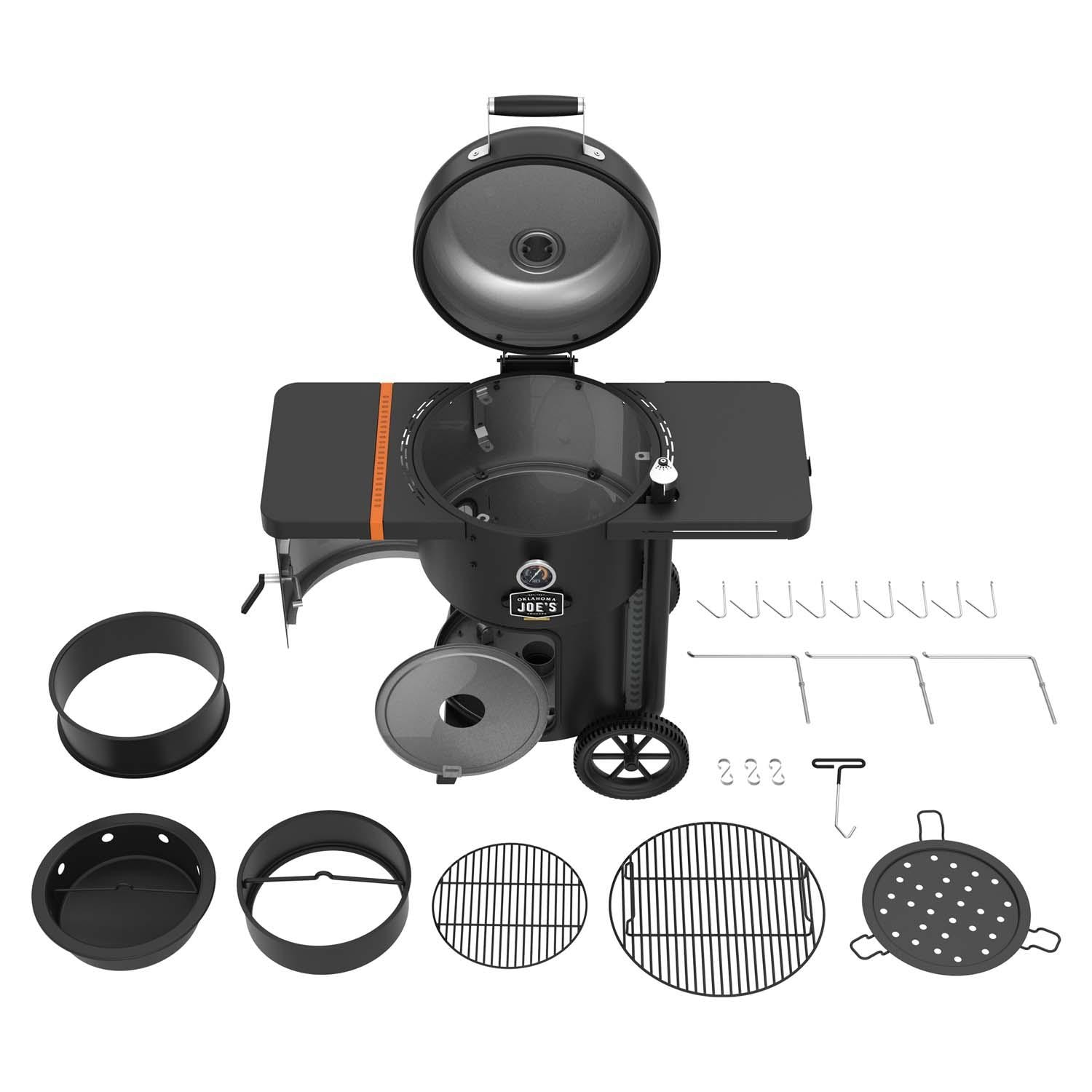 Oklahoma Joe's 25203120 Bronco Drum Smoker & Grill - Exploded View - White Background thumbnail