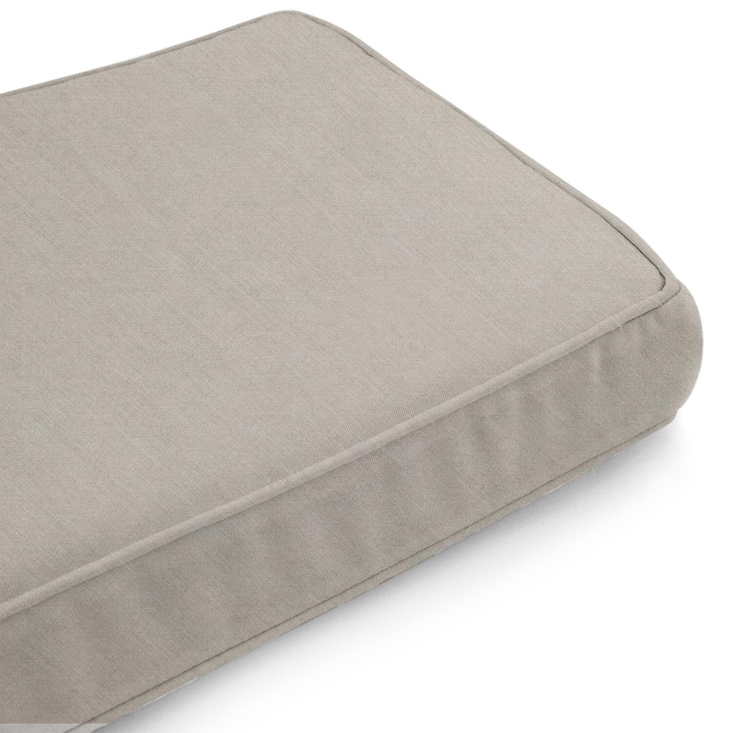 Sunbrella Cast Ash Medium Outdoor Replacement Bench Cushion W
