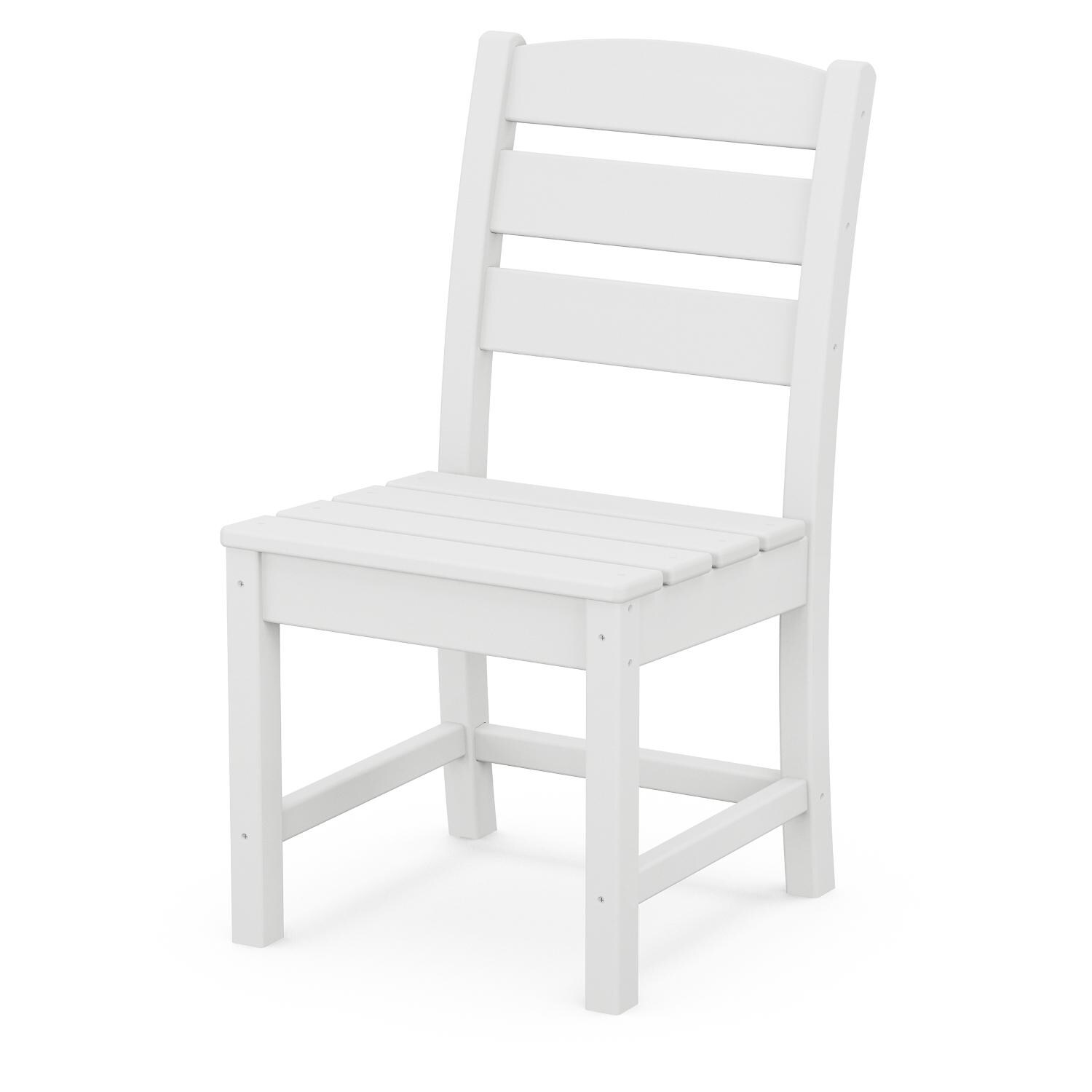 POLYWOOD TLD100WH Lakeside Dining Side Chair - White thumbnail