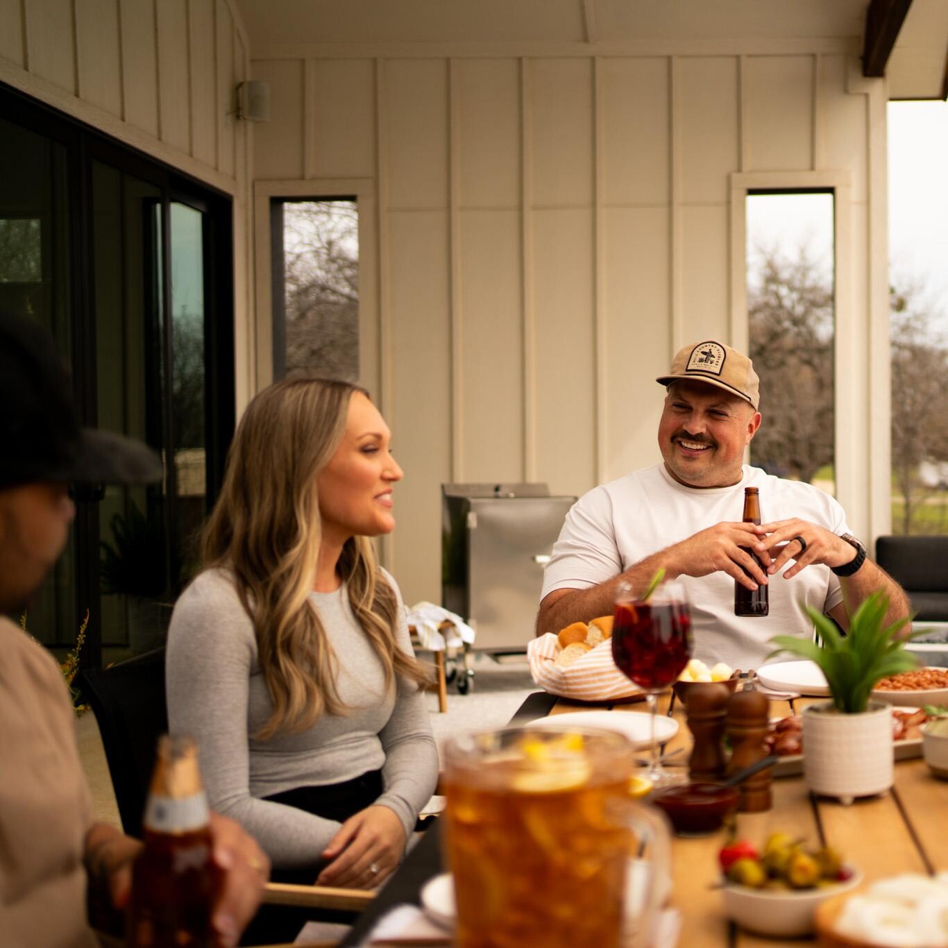 Smokin Tex 1460 The Pitmaster Legacy Series Electric Smoker - Gathering w/ Friends - White Background thumbnail