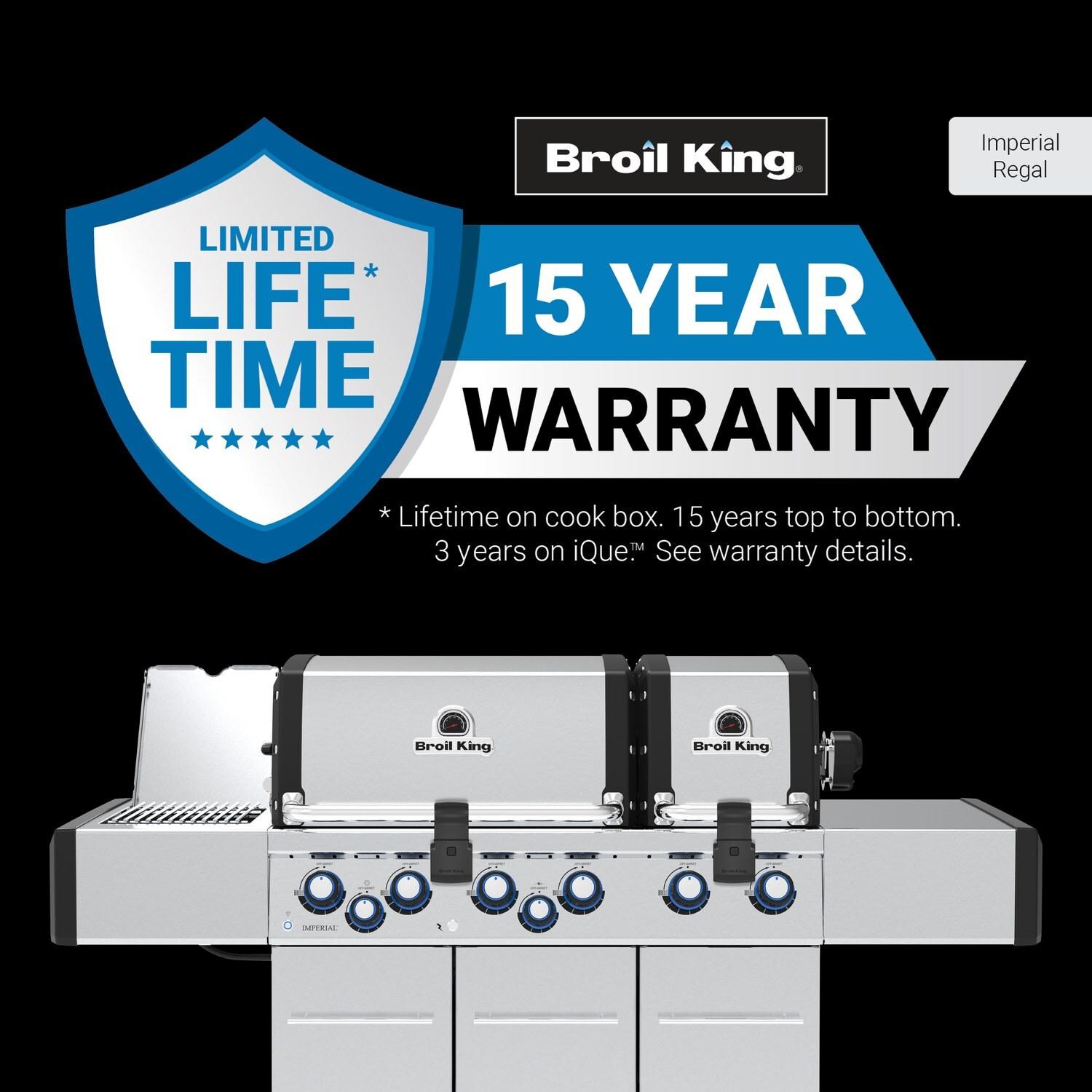 Broil King 957944 Regal S 690 PRO IR 6-Burner Propane Gas Grill With Rotisserie & Infrared Side Burner - Stainless Steel - 15 Year Warranty - Detail thumbnail