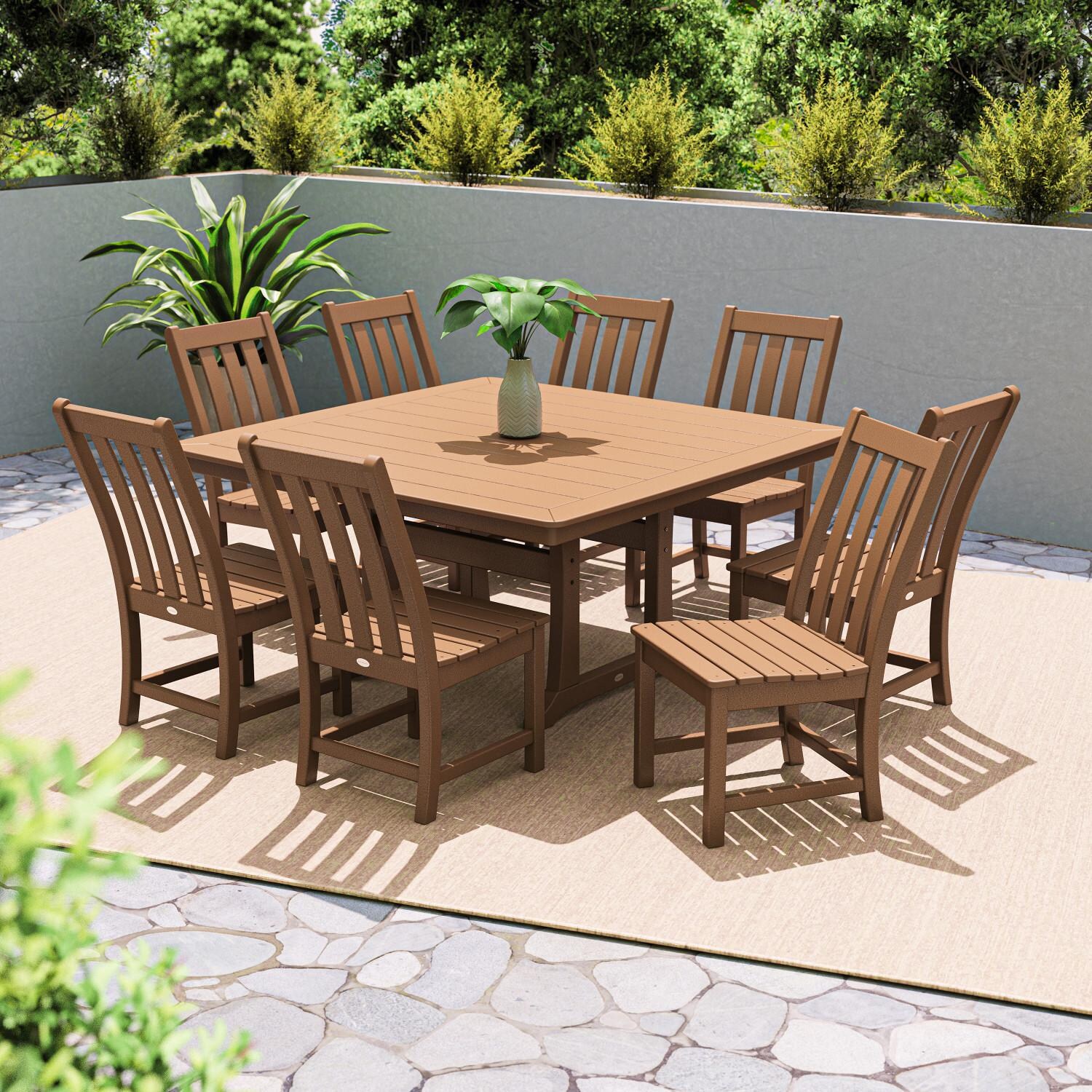 POLYWOOD PWS406-1-TE Vineyard 9-Piece Dining Set thumbnail
