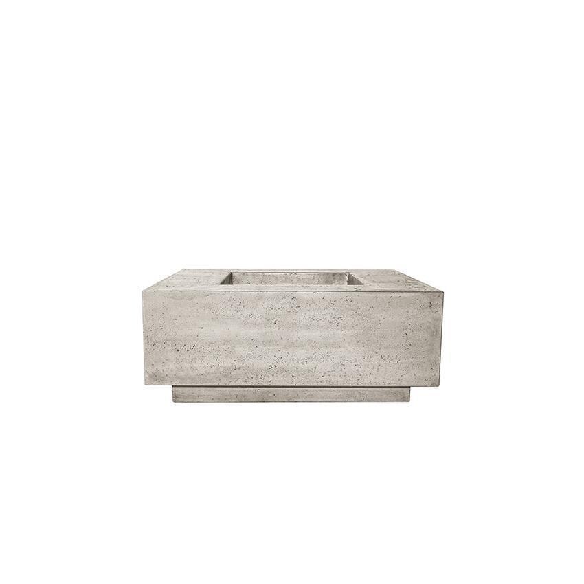 Tavola 42-in Square GFRC Propane Fire Pit in Natural by Prism Hardscapes
