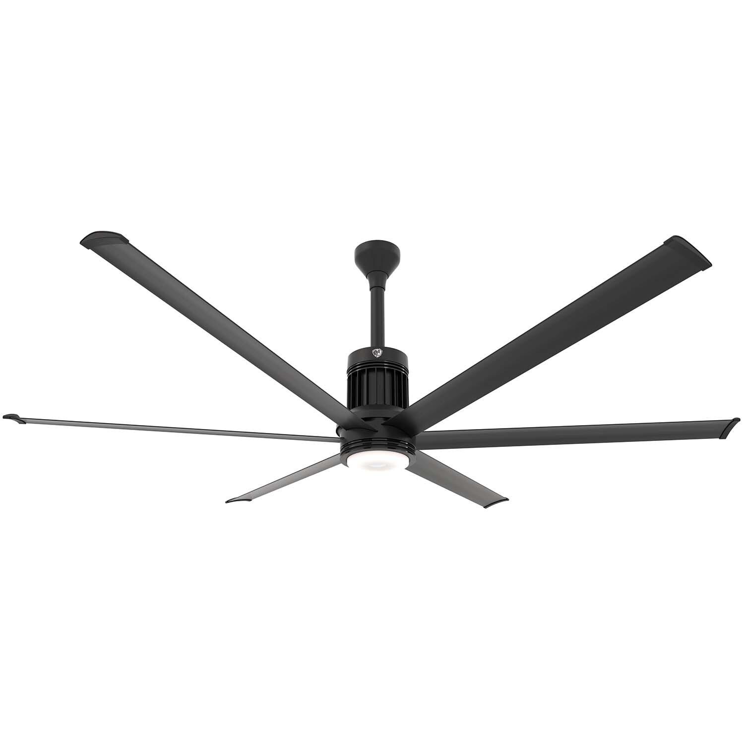 Big Ass Fans MK-I61-071906A728I12 84-Inch i6 Ceiling Fan Universal Mount W/12-Inch Ext Tube Black - With Light On (Sold Separately) thumbnail