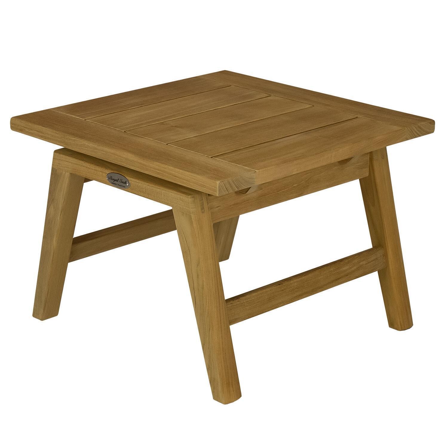 Admiral 7 Pc Conversation Set in Brown Sand by Royal Teak Collection - Side Table - Side View - White Background thumbnail