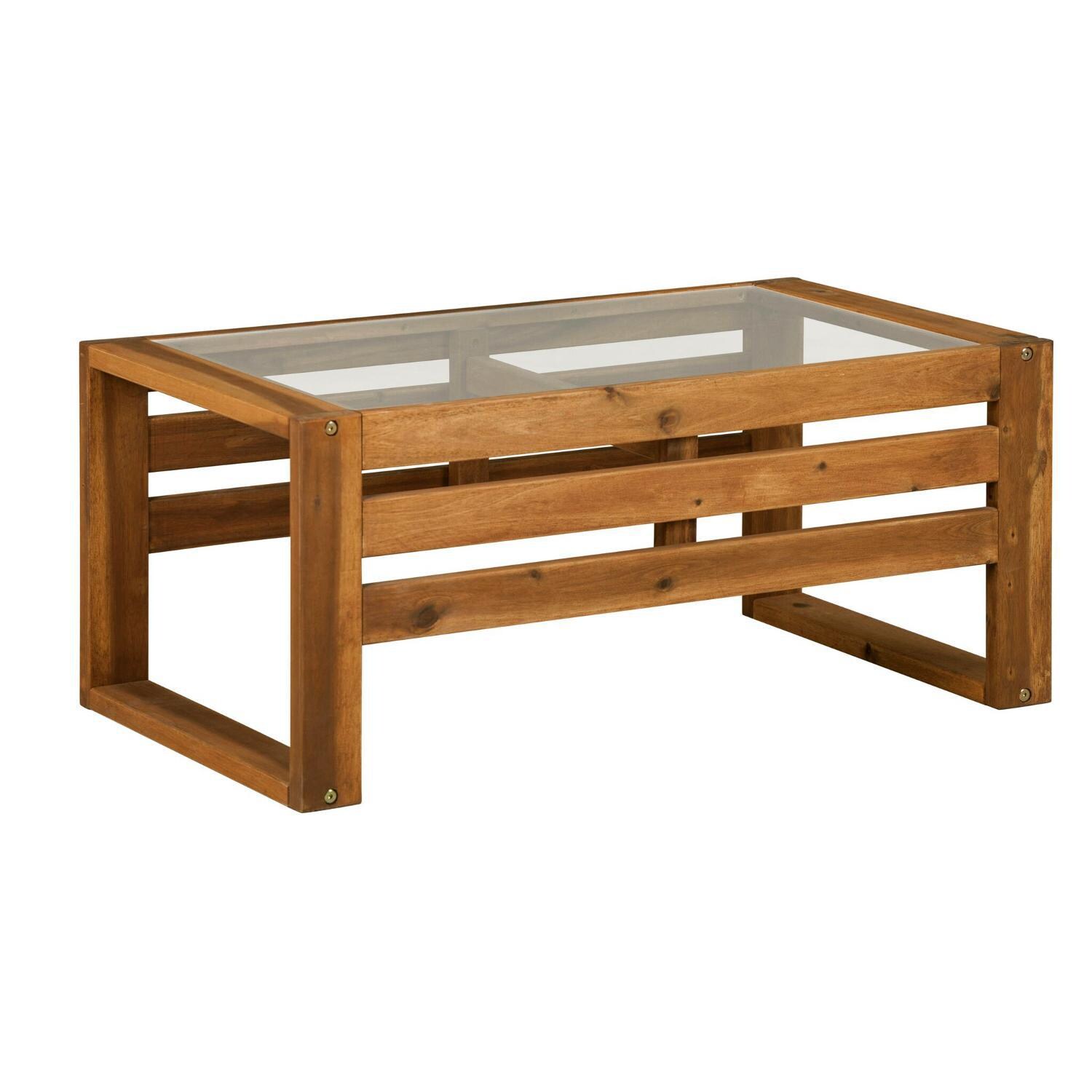 Ultimate Patio Window Bay 36 X 20 Inch Rectangular Acacia Patio Coffee Table thumbnail
