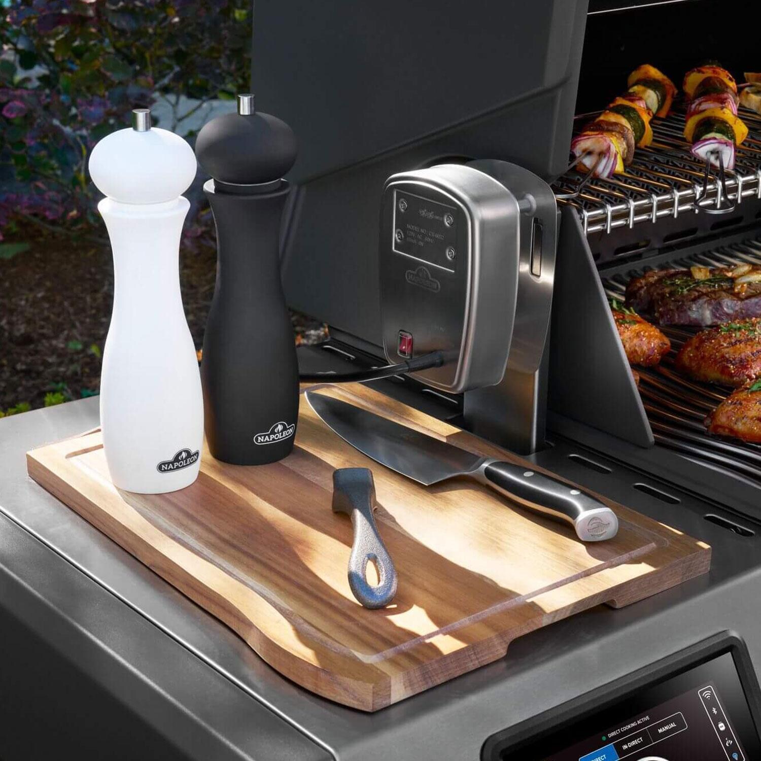 Napoleon PRO500VXRSIBPSS Prestige PRO 500 4 Burner Propane Grill w/ Smart Technology - Cutting Board Attached - Lifestyle thumbnail