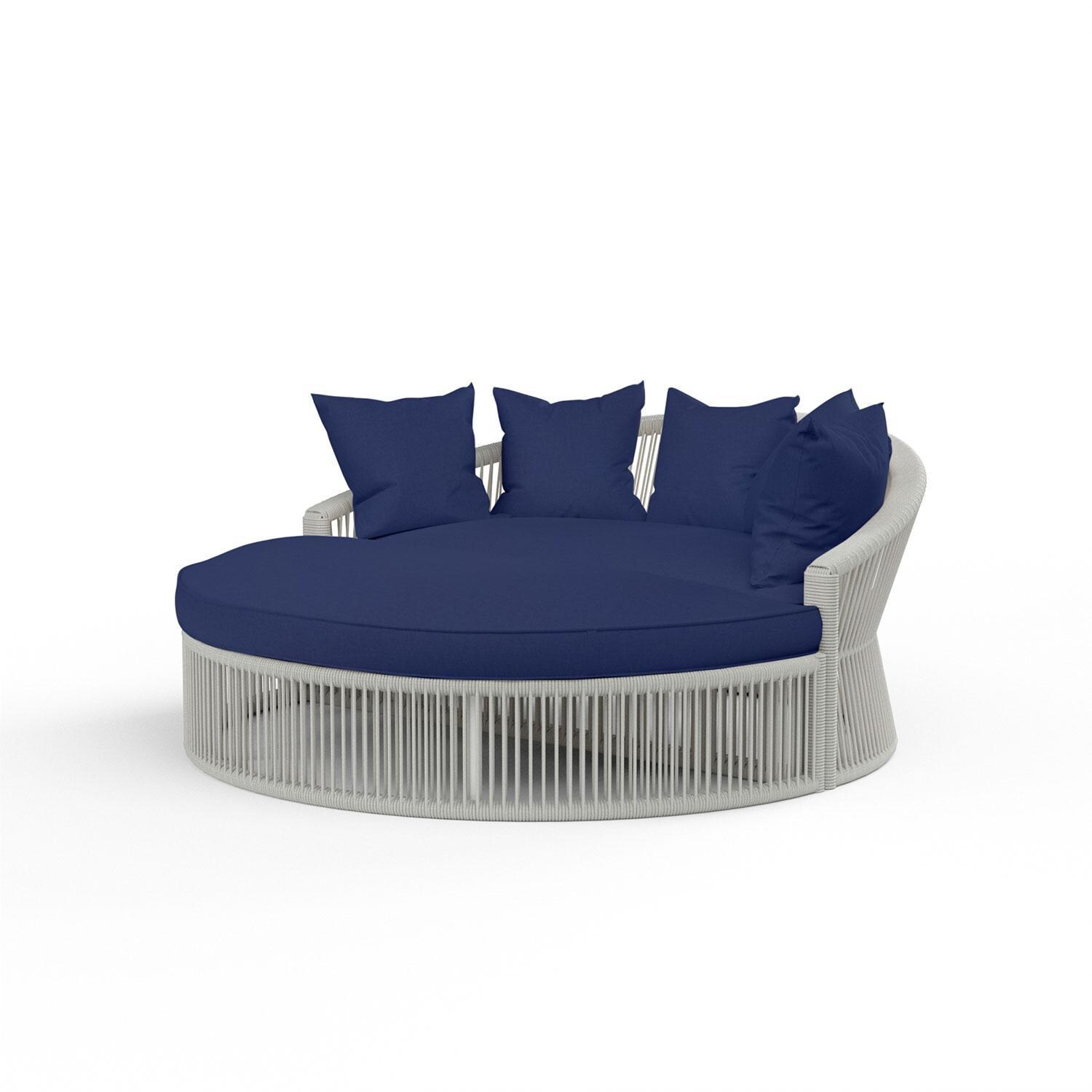 Miami Olefin Rope Patio Daybed in Echo Midnight w/ Self Welt by Sunset West - Display - White Background thumbnail