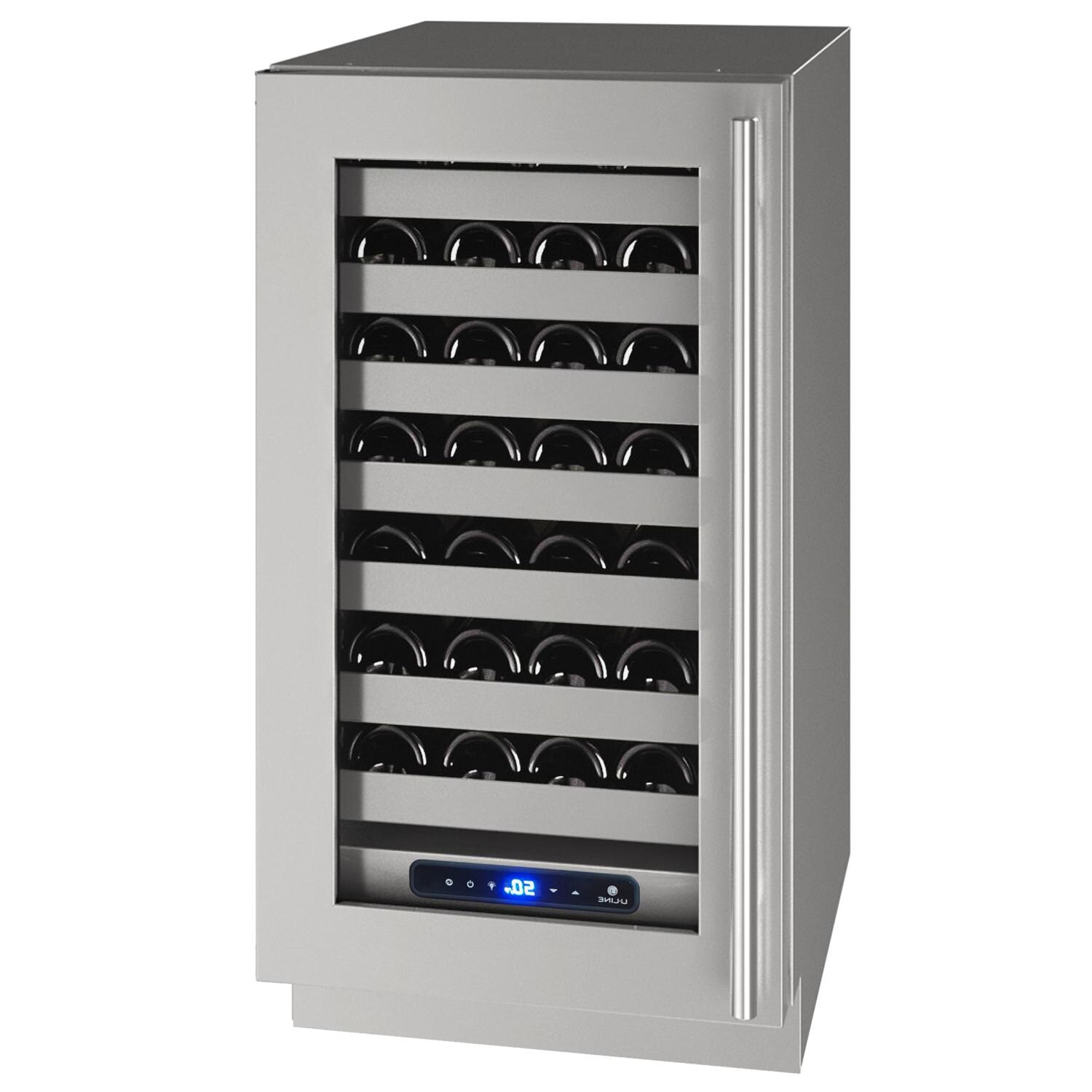 U-Line UHWC518-SG51A 5 Class 18-Inch 35 Bottle Left Hinge Wine Refrigerator With Lock - Stainless Steel