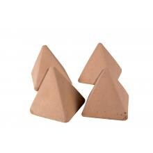 Peterson Real Fyre Decorative Geo Shapes Terracotta 4-Sided Pyramid Set - Set Of 4 Large
