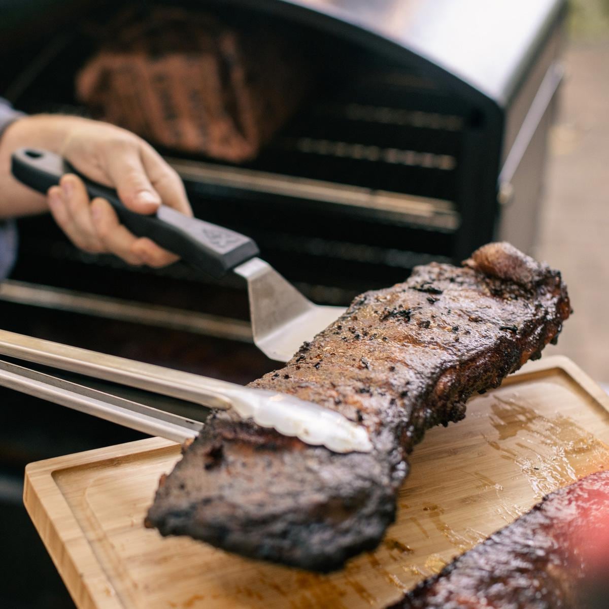 Camp Chef PGSBXXL XXL Pro WIFI Vertical Smoker - Meat Resting - Lifestyle thumbnail