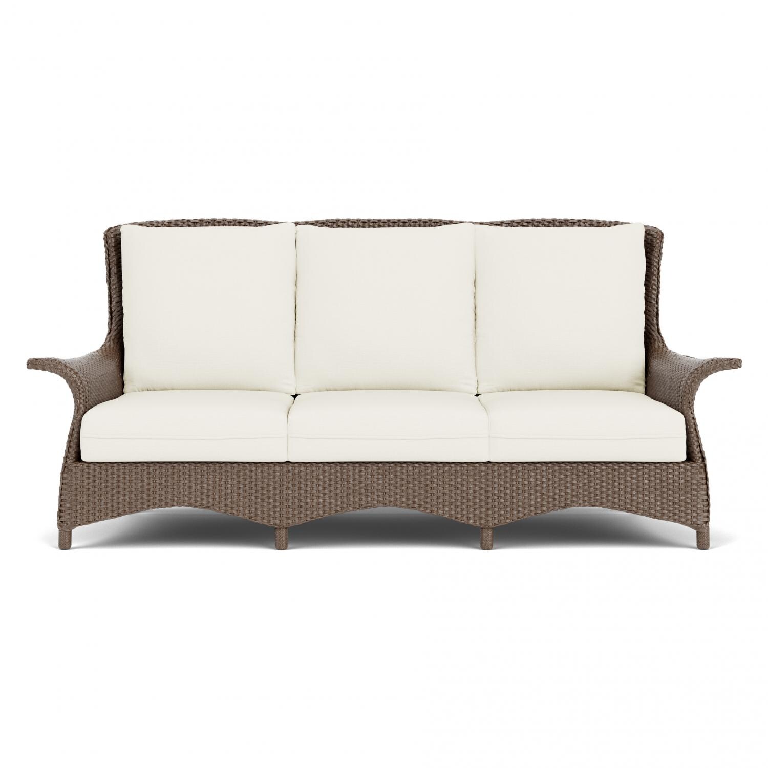 Lloyd Flanders Mandalay Sofa In Bark Finish With Sailcloth Salt Fabric thumbnail