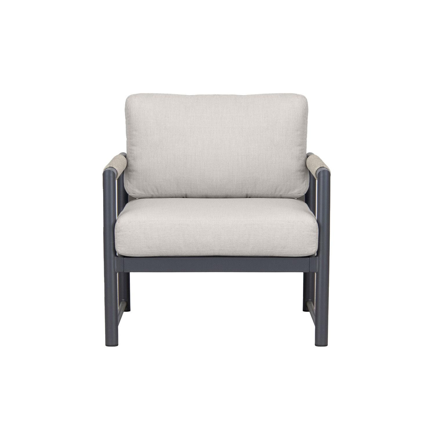 Avenue Bay Aluminum Club Chair in Slate/Cast Silver by Lakeview Outdoor Designs