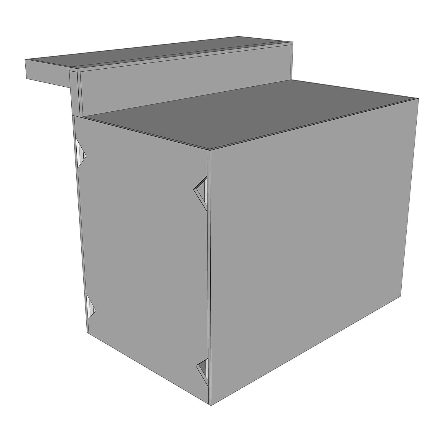 Universal 48-Inch Ready To Finish BBQ Island Appliance And Storage Cabinet W/Bar - White Baackground thumbnail