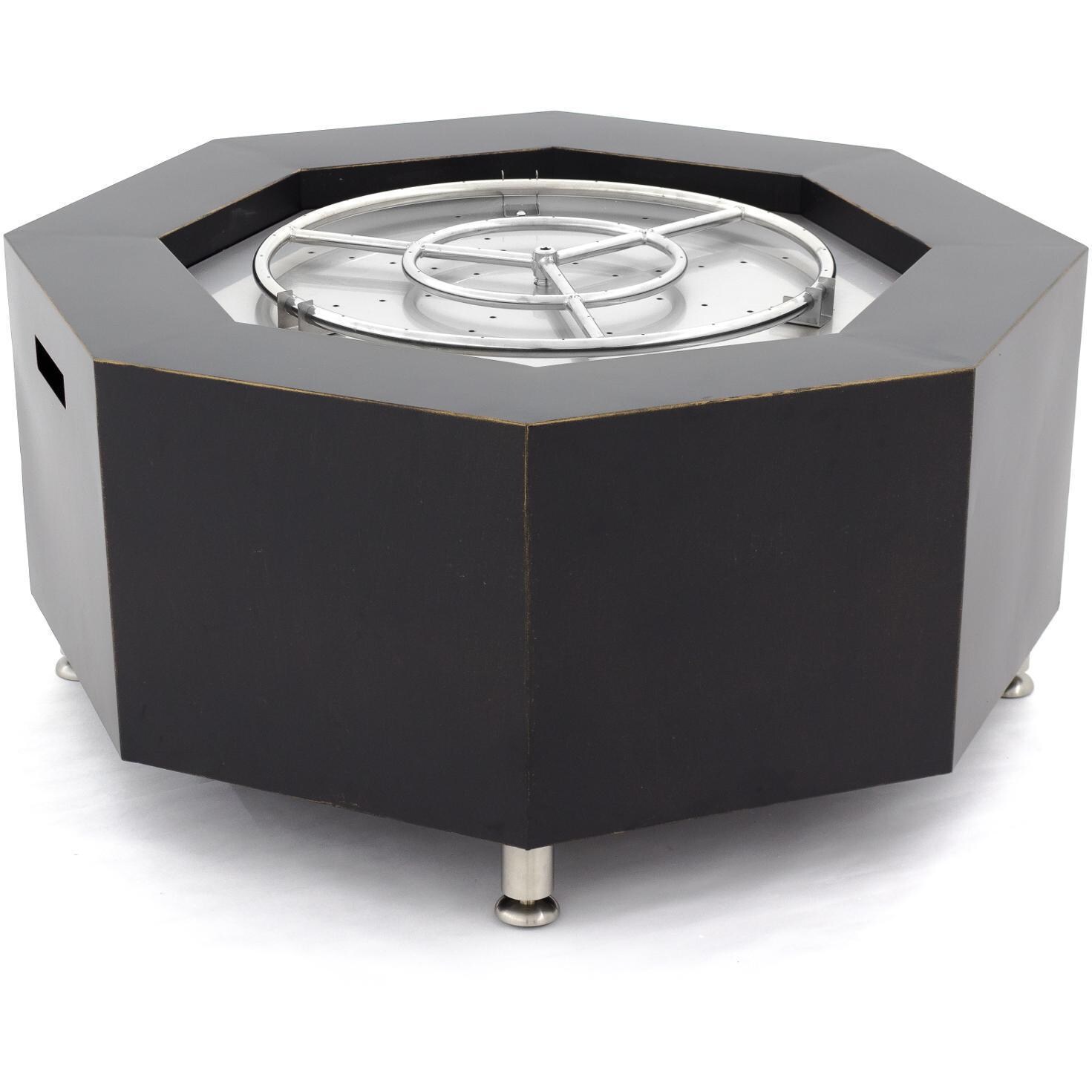 BBQGuys Signature Series 42-Inch Oil Rubbed Bronze Octagonal Fire Pit - Natural Gas - Lifestyle thumbnail