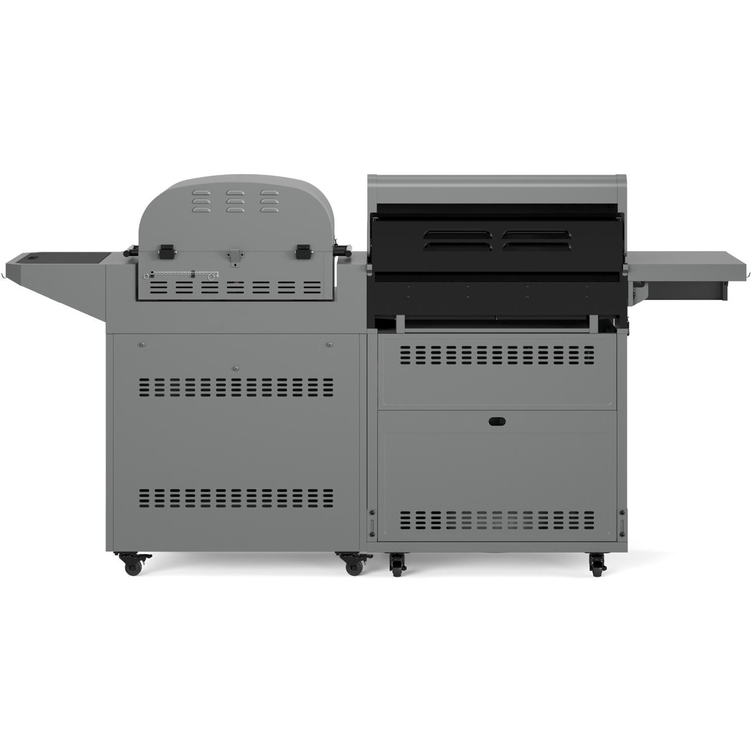 TYTUS TDT-BUN-053 Modular Duo w/ 4-Burner Gas Grill & Gas Pizza Oven - Back - White Background thumbnail