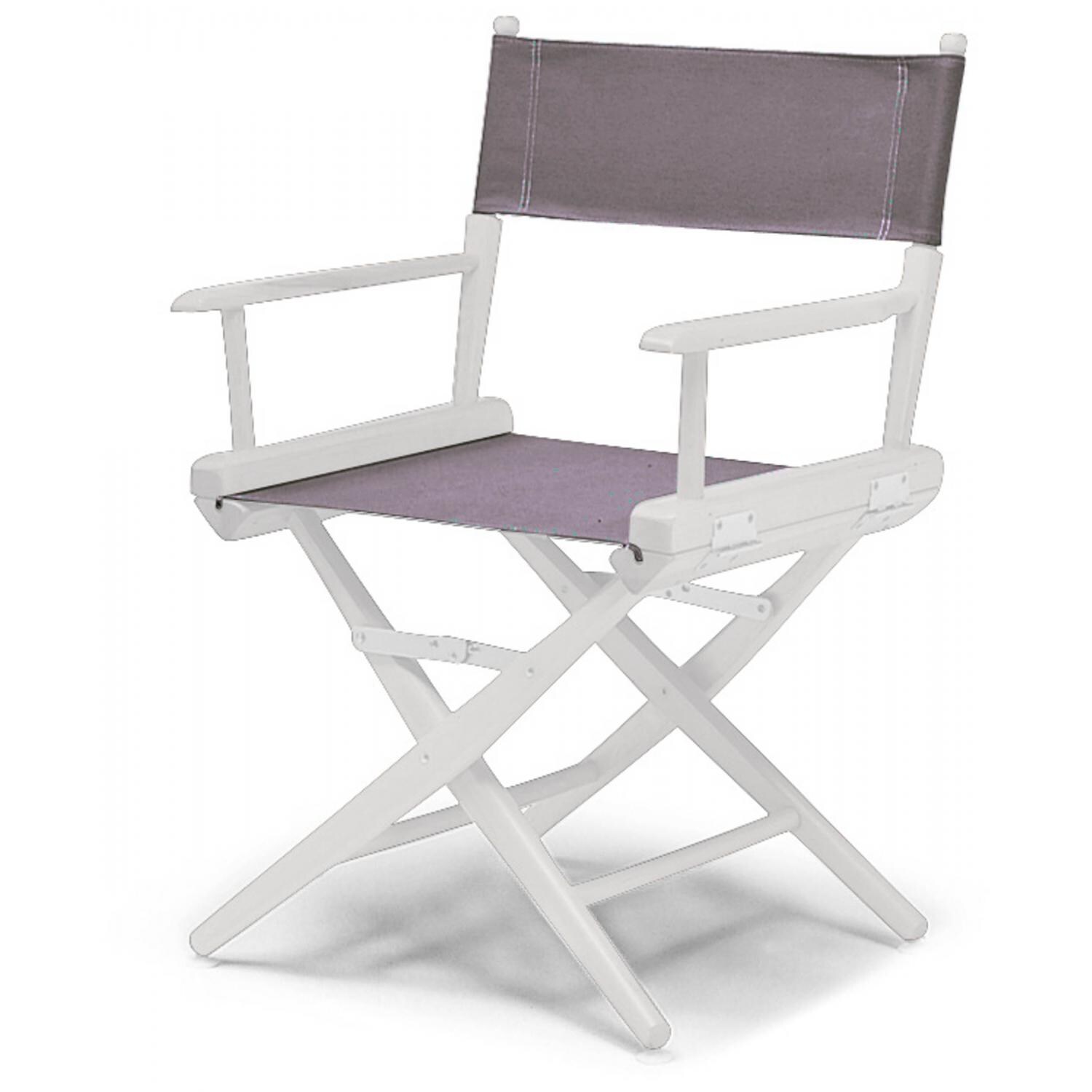 World Famous Dining Height Director Chair By Telescope Casual - White/Gray