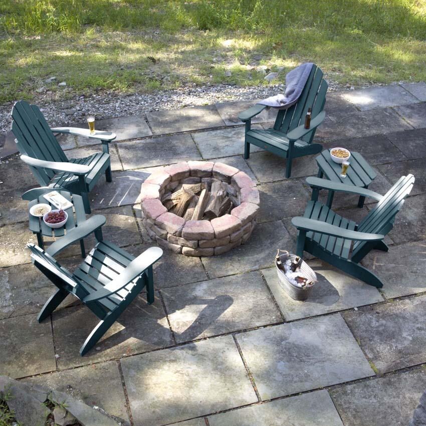 Paradise Key 6 Pc Set Polyresin Seating Set in Nantucket Blue By Lakeview Outdoor Designs - Lifestyle thumbnail