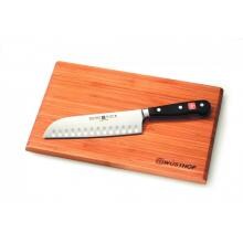 Wusthof Classic 7-Inch Hollow Edge Santoku Knife And Cutting Board Set - 1550 image