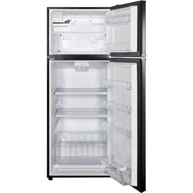 Summit 10.3 Cu. Ft. Refrigerator With Ice Maker - Black - Open thumbnail