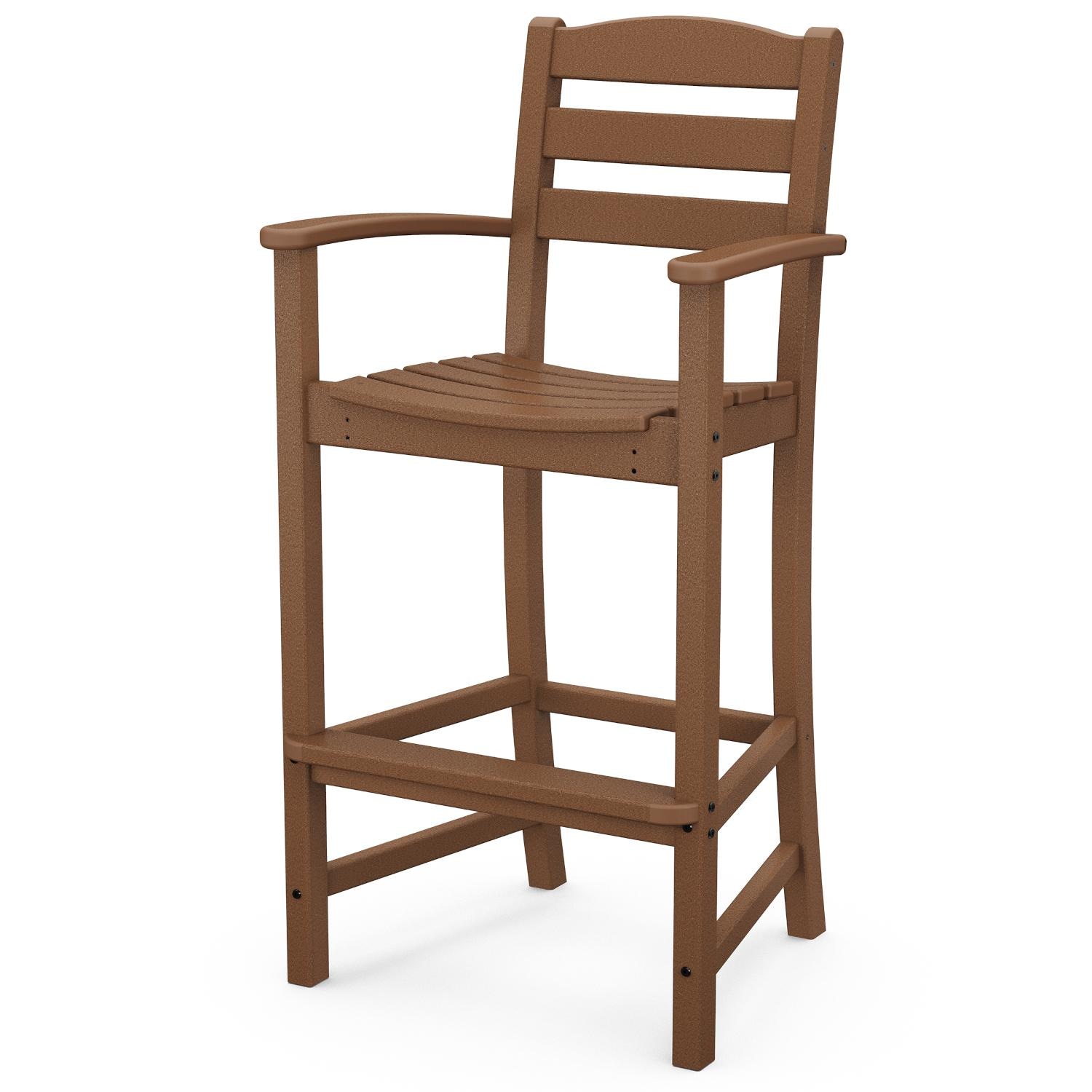 POLYWOOD La Casa Cafe Teak Bar Arm Chair thumbnail