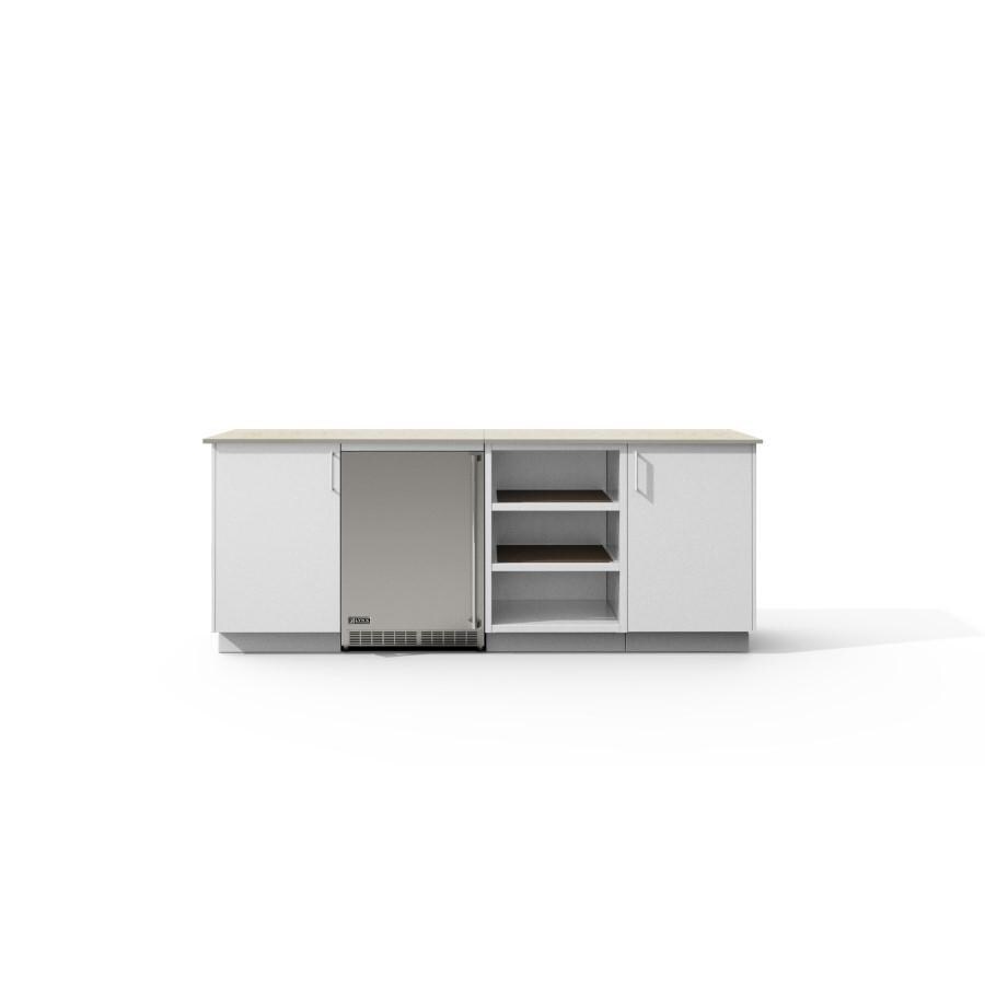 Urban Bonfire B-Skye-Lynx-Danae-Chantilly Skye Outdoor Kitchen w/ Lynx 24-Inch 5.3 Cu. Ft. Refrigerator, Danae Countertops & Chantilly Finish thumbnail