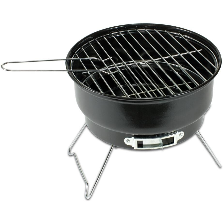 Picnic Time Caliente All-In-One Round Charcoal Grill/Cooler - Full View of Grill thumbnail