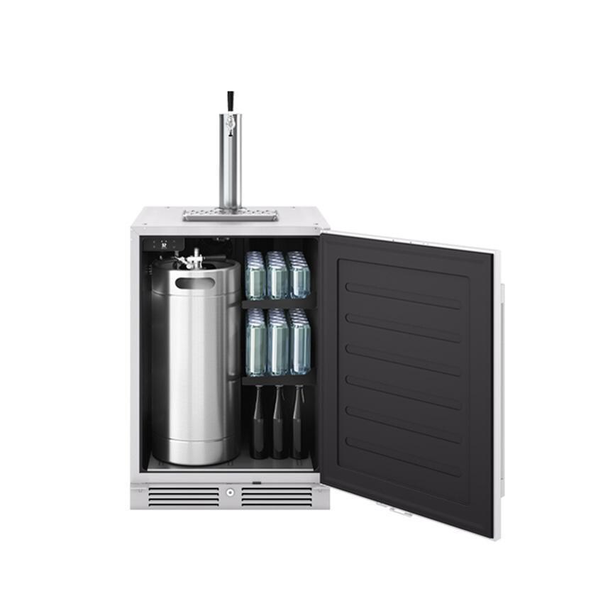 Zephyr PRKB24C01AS-OD 24-Inch Presrv Outdoor Kegerator & Beverage Cooler Double Tap w/ Line Cleaning Kit - Storage Area Shown thumbnail
