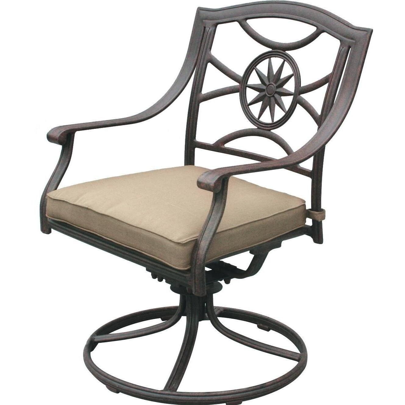 Darlee Ten Star Patio Swivel Rocker Dining Chair thumbnail
