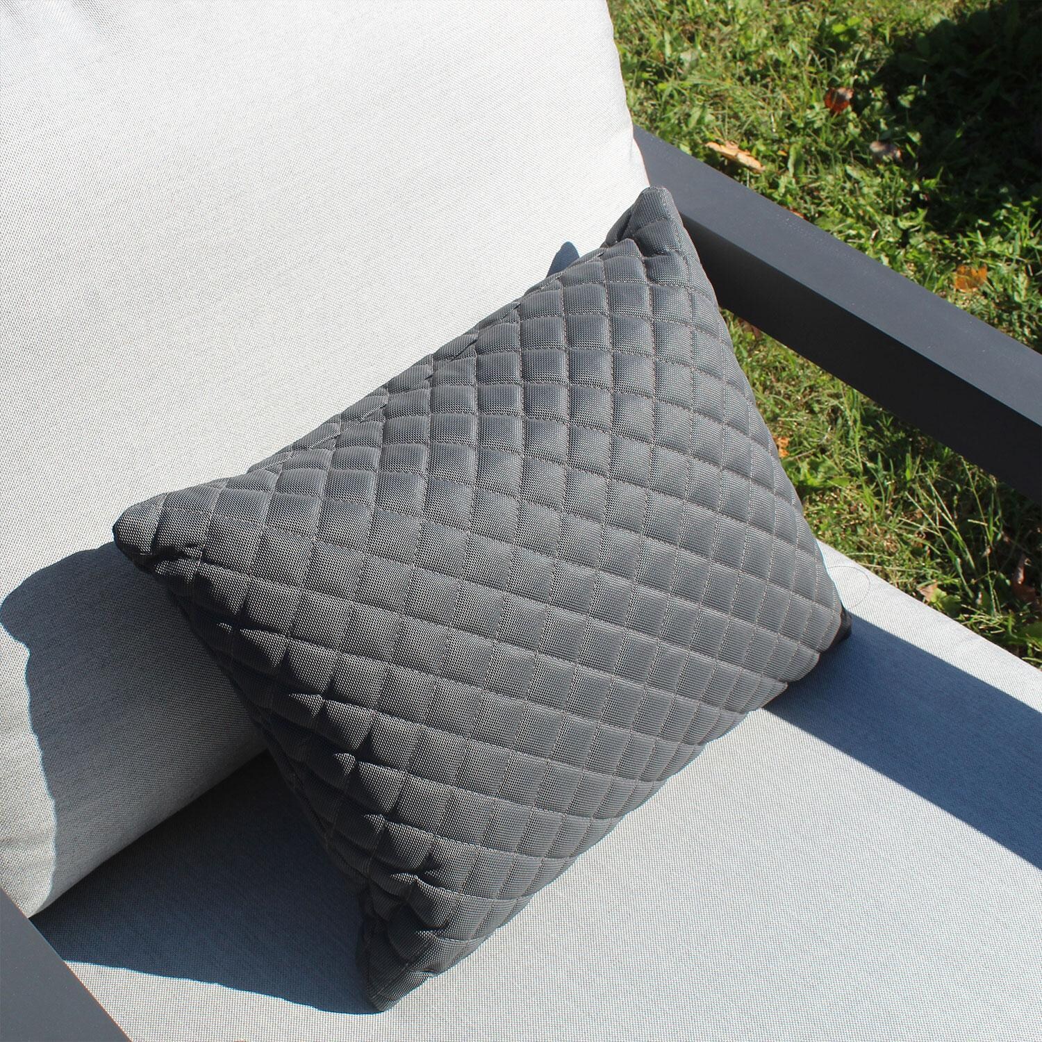 KETTLER 18 x 14 Diamond Gray Pillow - On Club Chair - Lifestyle thumbnail