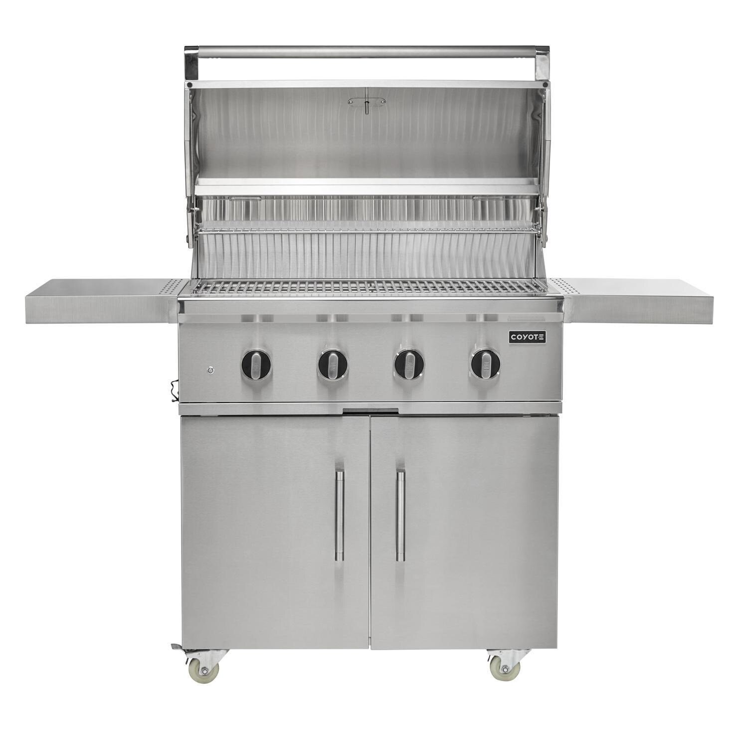Coyote Outdoor Living 36 Inch CL-Series Freestanding Propane Grill - Hood Open - White Background thumbnail