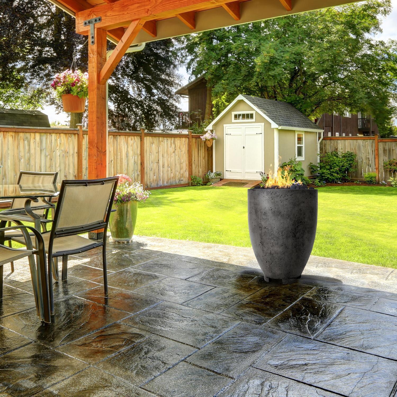 Prism Hardscapes SCPH-413-4NG Pentola 1 24-Inch Natural Gas Round Fire Bowl - Patio - Lifestyle thumbnail