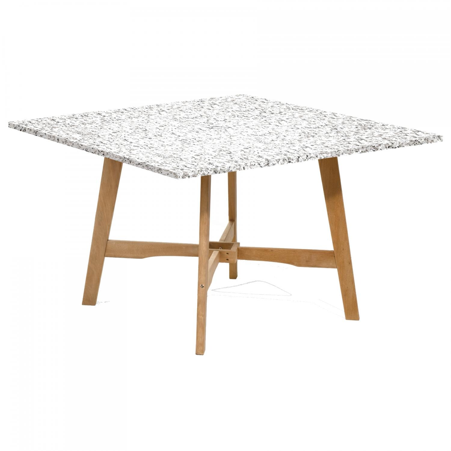 Wexford 48 Inch Square Natural Shorea Patio Dining Table W/ Lite-Core Ash Top thumbnail