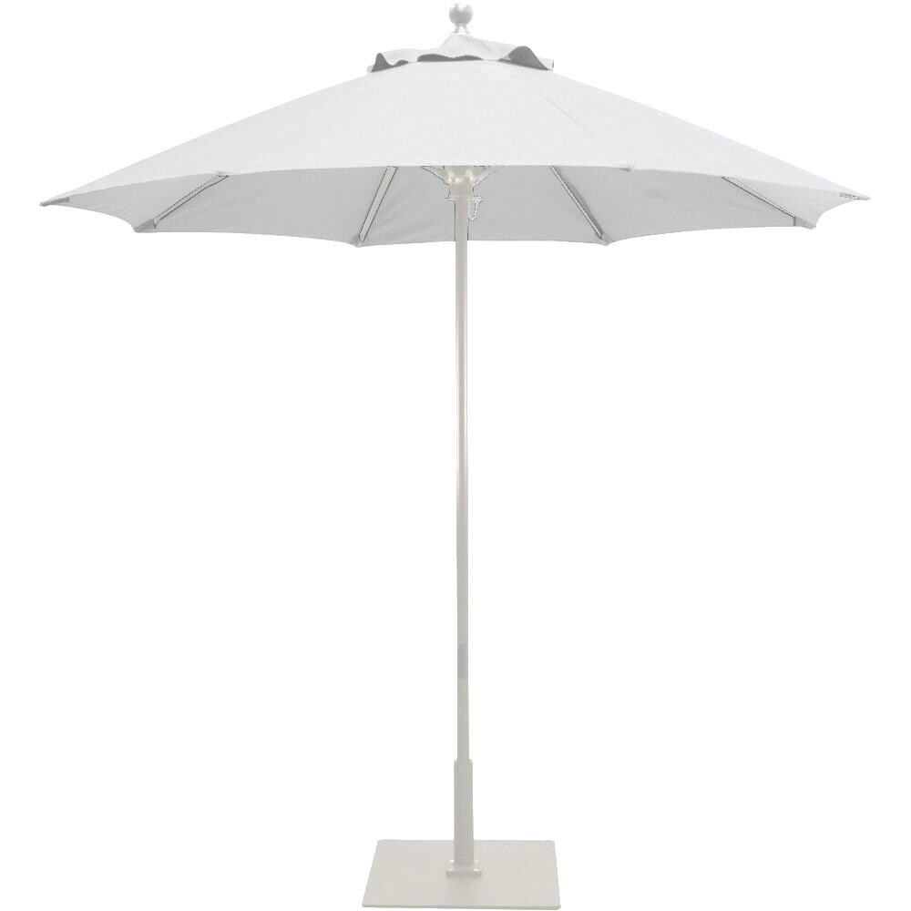 Galtech 7.5 Ft. Octagonal Aluminum Patio Market Umbrella W/ Push Lift - White Frame W/ Sunbrella Canvas Canvas Canopy