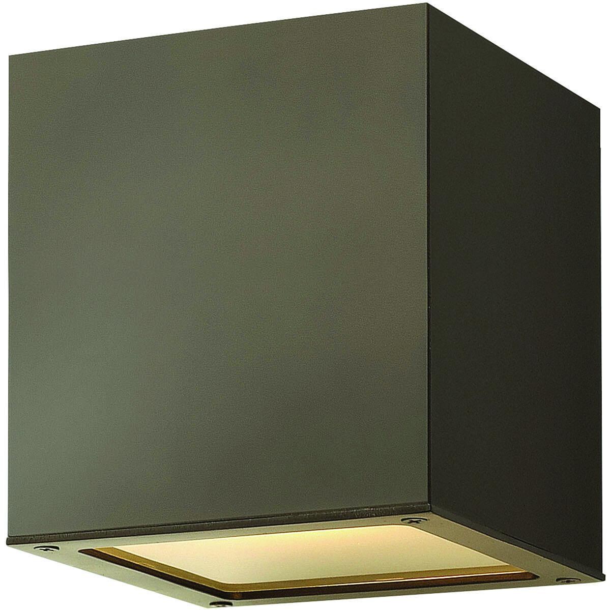 Hinkley Lighting Kube One Light 6-Inch Dark Sky Outdoor Ceiling Light - Bronze - 1763BZ