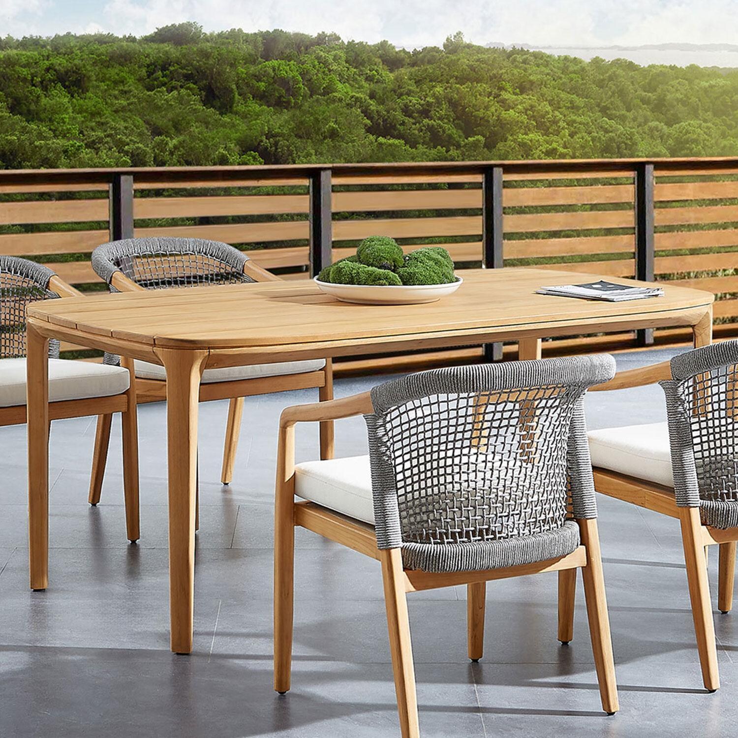 Ridgeview 72 Inch Aluminum Dining Table by Lakeview Outdoor Designs - Back Patio - Lifestyle thumbnail